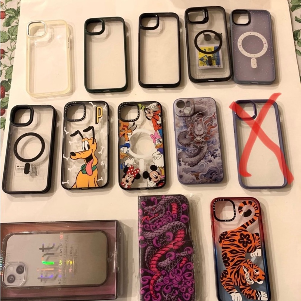 13 Assorted iPhone 14 Plus & iPhone 15 Plus Cases